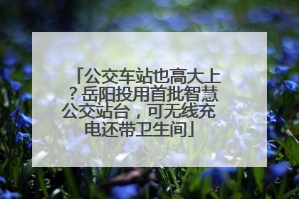 公交车站也高大上？岳阳投用首批智慧公交站台，可无线充电还带卫生间