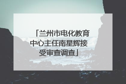 兰州市电化教育中心主任南星辉接受审查调查