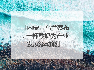 内蒙古乌兰察布：一杯酸奶为产业发展添动能