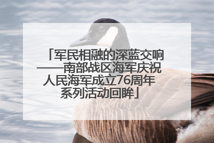 军民相融的深蓝交响——南部战区海军庆祝人民海军成立76周年系列活动回眸