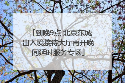 到晚9点 北京东城出入境接待大厅再开晚间延时服务专场
