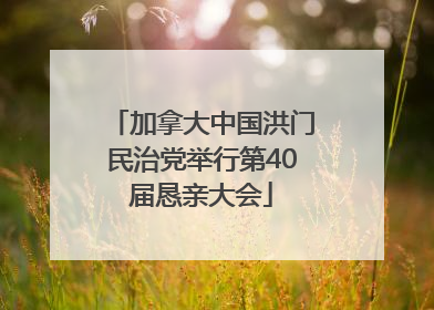 加拿大中国洪门民治党举行第40届恳亲大会