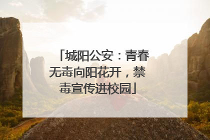 城阳公安：青春无毒向阳花开，禁毒宣传进校园