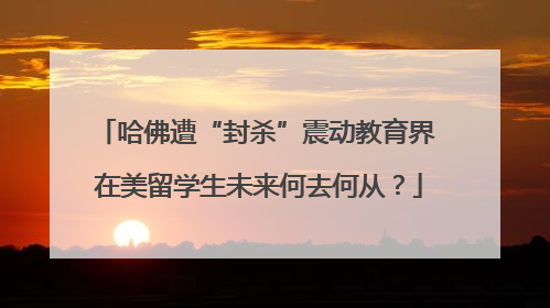 哈佛遭“封杀”震动教育界 在美留学生未来何去何从？