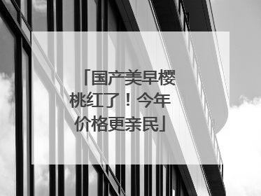 国产美早樱桃红了！今年价格更亲民