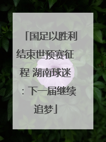 国足以胜利结束世预赛征程 湖南球迷：下一届继续追梦