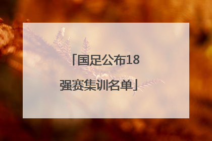 国足公布18强赛集训名单