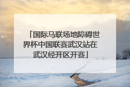国际马联场地障碍世界杯中国联赛武汉站在武汉经开区开赛