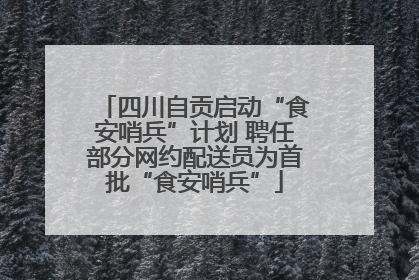 四川自贡启动“食安哨兵”计划 聘任部分网约配送员为首批“食安哨兵”
