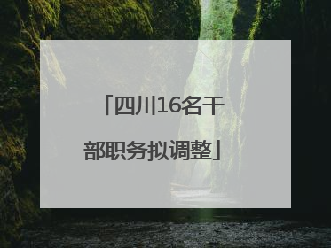 四川16名干部职务拟调整