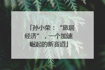 孙小荣：“旅居经济”，一个加速崛起的新赛道