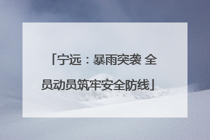 宁远：暴雨突袭 全员动员筑牢安全防线