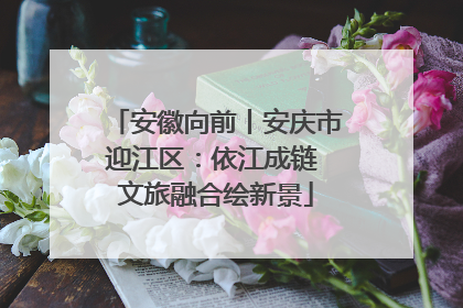 安徽向前丨安庆市迎江区：依江成链 文旅融合绘新景