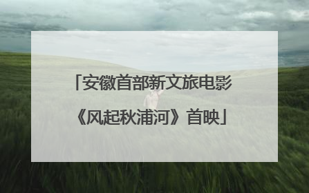 安徽首部新文旅电影《风起秋浦河》首映