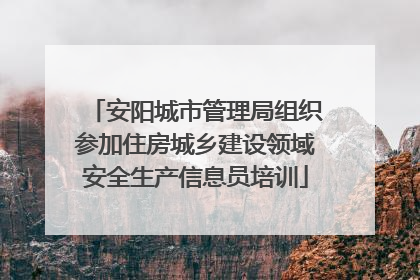 安阳城市管理局组织参加住房城乡建设领域安全生产信息员培训