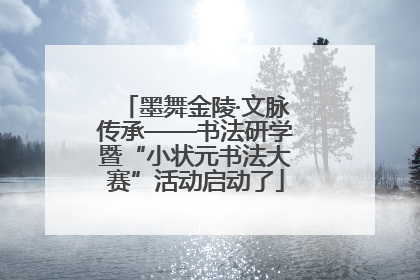 墨舞金陵·文脉传承——书法研学暨“小状元书法大赛”活动启动了