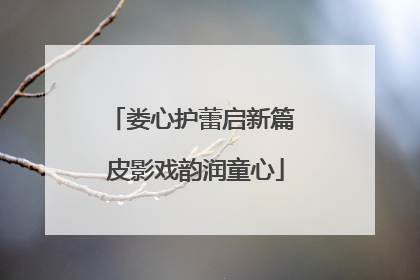 娄心护蕾启新篇 皮影戏韵润童心