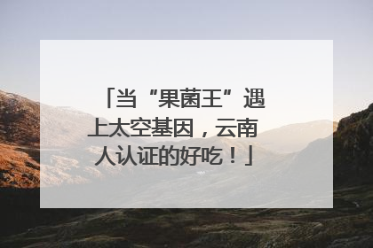当“果菌王”遇上太空基因，云南人认证的好吃！
