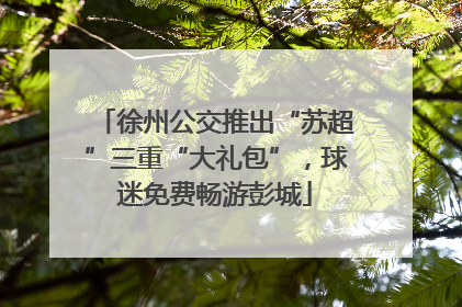 徐州公交推出“苏超”三重“大礼包”，球迷免费畅游彭城