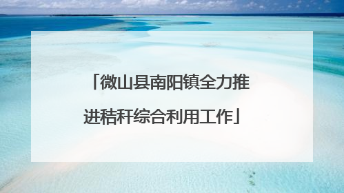 微山县南阳镇全力推进秸秆综合利用工作