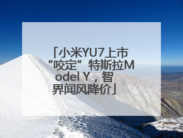 小米YU7上市“咬定”特斯拉Model Y，智界闻风降价