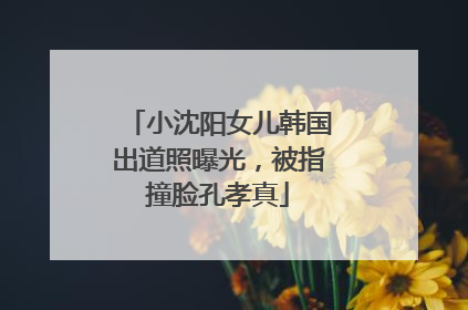 小沈阳女儿韩国出道照曝光，被指撞脸孔孝真