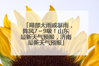 局部大雨或暴雨，阵风7～9级！山东最新天气预报，济南最新天气预报