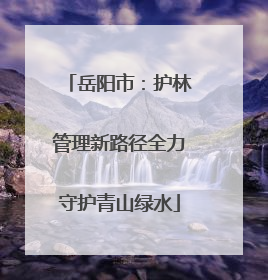 岳阳市：护林管理新路径全力守护青山绿水