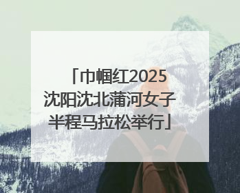 巾帼红2025沈阳沈北蒲河女子半程马拉松举行