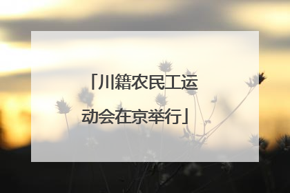 川籍农民工运动会在京举行