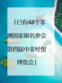 已有48个非洲国家报名参会第四届中非经贸博览会
