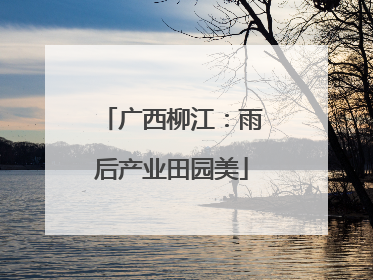 广西柳江：雨后产业田园美