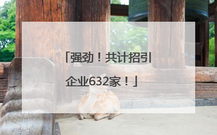 强劲！共计招引企业632家！
