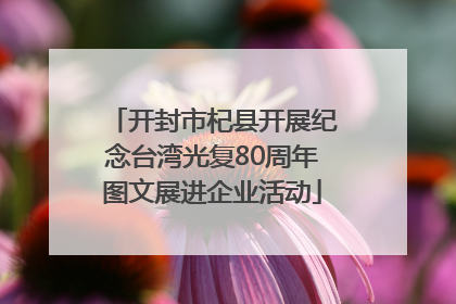 开封市杞县开展纪念台湾光复80周年图文展进企业活动