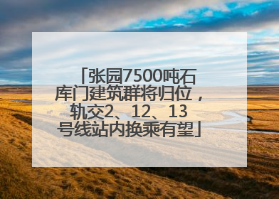 张园7500吨石库门建筑群将归位，轨交2、12、13号线站内换乘有望