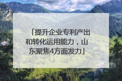 提升企业专利产出和转化运用能力，山东聚焦4方面发力
