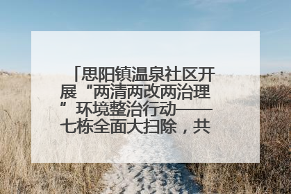 思阳镇温泉社区开展“两清两改两治理”环境整治行动——七栋全面大扫除，共建洁净家园