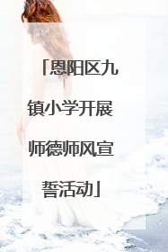 恩阳区九镇小学开展师德师风宣誓活动