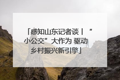 感知山东记者谈丨“小公交”大作为 驱动乡村振兴新引擎