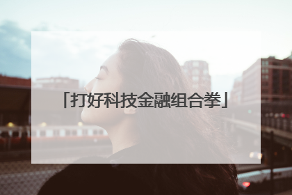 打好科技金融组合拳