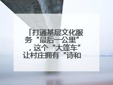 打通基层文化服务“最后一公里”，这个“大篷车”让村庄拥有“诗和远方”
