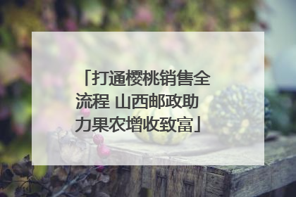 打通樱桃销售全流程 山西邮政助力果农增收致富