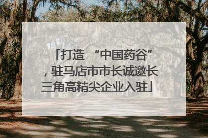 打造 “中国药谷”，驻马店市市长诚邀长三角高精尖企业入驻