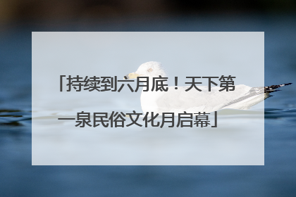 持续到六月底！天下第一泉民俗文化月启幕