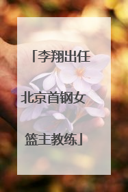 李翔出任北京首钢女篮主教练