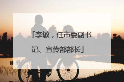 李敏，任市委副书记、宣传部部长