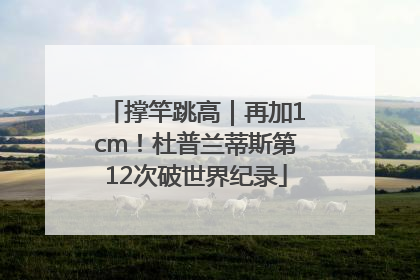 撑竿跳高｜再加1cm！杜普兰蒂斯第12次破世界纪录