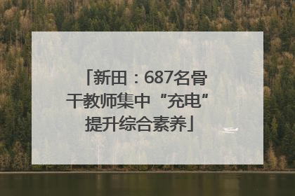 新田：687名骨干教师集中“充电” 提升综合素养