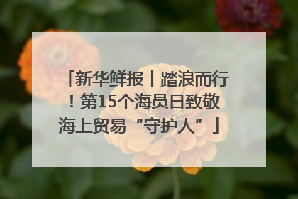 新华鲜报丨踏浪而行！第15个海员日致敬海上贸易“守护人”