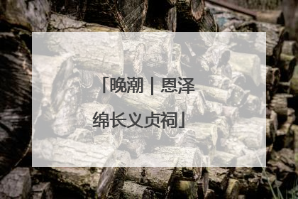 晚潮｜恩泽绵长义贞祠